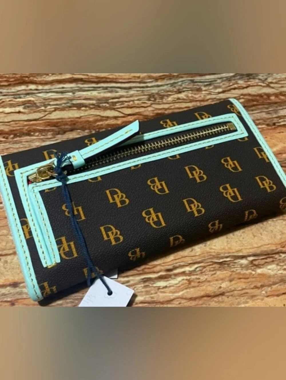 Dooney & Bourke Gretta Continental Clutch with Colored Trim